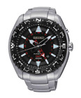 Seiko SUN049 Prospex Kinetic GMT 46 mm Stainless Steel Black Dial Men's Watch