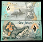 COOK ISLANDS 3 Dollars Polymer 2021 World Paper Money UNC Currency