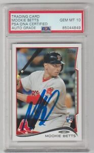 Mookie Betts 2014 Topps Update RC#US26 Rookie IP Signed Authentic Auto PSA 10