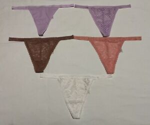 Victoria’s Secret Panties Lot Of 5 V-String Size Extra Large NWT