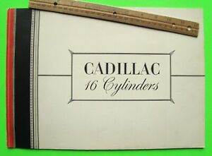 1931 CADILLAC V-16 PRESTIGE 24-pg BROCHURE + 31 CUSTOM BODY DESIGNER DRAWINGS