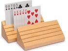 Standard-Size Solid Beechwood Playing Card Holders/Racks