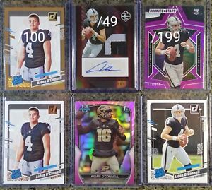 Aidan O'Connell 2023 RC Lot! Limited Auto /49, Donruss Rated Rookie /100 & More
