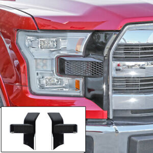 Front Bumper Headlight Grille Cover Trim for Ford F150 2015-20 Accessories Black (For: 2017 Ford F-150 XLT)