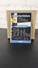 Cool Family Black/White Car Stickers, (1) pack of 18 different stickers USA New