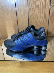Nike Shox NZ Black Racer Blue Athletic Sneakers Shoes 378341-041 Men's Size 10