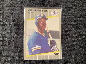 1989 Fleer  Ken Griffey Jr #548 Rookie RC HOF NM MINT