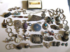 925 Sterling Jewelry Lot Pins. Charms,  Earrings~ Brooches~  260 grms