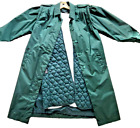 1980 VTG Trench Coat PETITE WOMENS EMERALD Green HUDSON'S ZIP OUT LINER 9/10 S/M