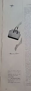1959 Etienne Aigner Jute Purse Handbag Short Walk Long Flight Vintage ad