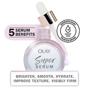 Olay Super Serum 5-in-1 Anti-Aging Face Serum, Smoothing Skin Care, All Skin Typ