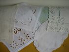 Lot 7 Antique Lace Embroidery Napperon Centerpiece Embroidered