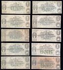 Lot of Ten (10) 1863 $1 State of Alabama Obsolete Notes! Great for resale!