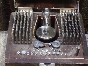 Vintage 151 piece K & D Watchmakers Inverto Staking Set with 18R Anvil VG used