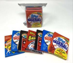100 OLD VINTAGE TOPPS BASEBALL CARDS ~ SEALED WAX PACKS LOT!