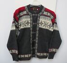 Norskwear Norway 100% Wool Cardigan Sweater sz M : Gray Red White Black