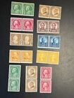US stamp 597-606 MH pairs (excludes 599A)