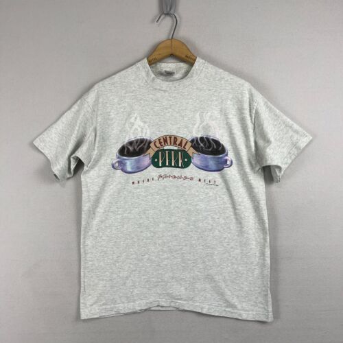 Vintage 90s Friends TV Show Promo Rare T Shirt Size L White 1995 USA Made Fade