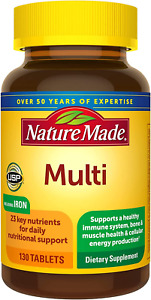 Multivitamin Tablets with Iron, Multivitamin for Women & Men for Daily Nutrition