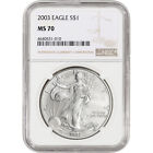 2003 American Silver Eagle - NGC MS70