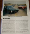 ★★1973 PONTIAC TRANS AM FIREBIRD SPECS INFO PHOTO 73 455 TA T/A★★ (For: 1988 Pontiac Firebird)