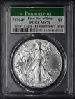 2021-(P) T-1 American Silver Eagle PCGS MS70 FDOI Emergency Issue ✪COINGIANTS✪