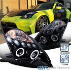 Fits 2003-2005 Nissan 350Z Z33 LED Halo Smoke Projector Headlights Head Lamps