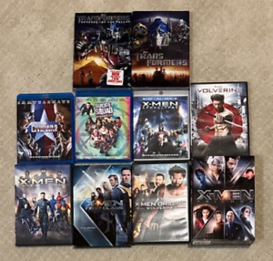 X Men Transformer Suicide Squad Wolverine Civil War Marvel Blu Ray DVD Lot of 10