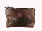 Women's Handbags Giani Bernini Saffino Flower Satchel Brown