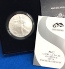 2007-W Silver Uncirculated Burnished American Eagle 1 Oz. ~ Mint w/BOX