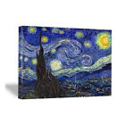 Canvas Wall Art Print Starry Night Van Gogh Painting Repro Blue Picture Framed