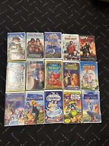 LOT OF 15 WALT Disney Black Diamond VHS VIDEO TAPES MOVIES CLASSICS Kids Movie