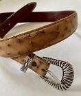 Lucchese Genuine Exotic, Full Quill Ostrich Belt Size 30 . New Old Stock. Read