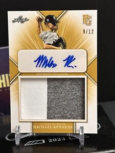 New Listing2021 LEAF PERFECT GAME YELLOW MICHAEL KENNEDY LOGO RC PATCH AUTO # 9/12 Pirates
