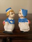 Kissing Dutch Boy And Girl Kissing Salt And Pepper Shakers- No Bench- Japan