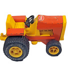 Vintage Tonka Tractor #995 Orange & Yellow Die-Cast Metal & Plastic Farm Garden
