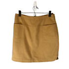 Vineyard Vines Beige Wool Blend Lined Mini Skirt With Pockets Women Sz 8