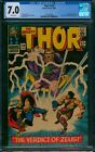 Thor #129 ❄️ CGC 7.0 WHITE PG ❄️ 1st ARES! Early Hercules Pluto Zeus Marvel 1966