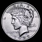 AU / UNC 1923 PEACE SILVER DOLLAR LOWEST PRICES ON THE BAY