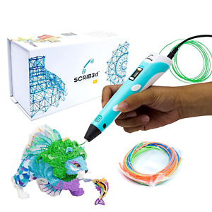 3D Printing Pen Display with 3D Pen 3 Starter Colors of PLA Filament Stencil Boo