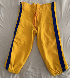 Game Worn Vintage UCLA STYLED Football Pants 38 Lace Up Gold Sand-Knit MacGregor