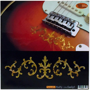 Ocher Guitar and Bass Body Vintage Vines Inlay Sticker Decal