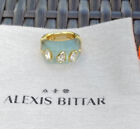 100% Authentic Alexis Bittar Lucite, Crystal And Gold Ring