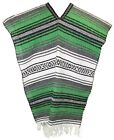 Traditional Mexican Poncho - GREEN - ONE SIZE FITS ALL Blanket Serape Gaban