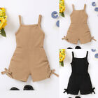 Kids Baby Girls Ribbed Cami Bodysuit Jumpsuit Summer Outfits Set Toddler Clothes