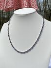 Sterling Silver 9.50 cttw Tanzanite Tennis Necklace  18