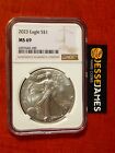 2023 $1 AMERICAN SILVER EAGLE NGC MS69 CLASSIC BROWN LABEL
