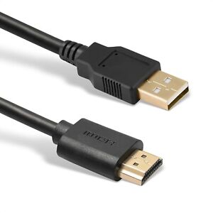 USB to HDMI Cable, USB 2.0 Male to HDMI Male Charger Cable Splitter Adapter -