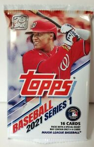 2021 Topps Series 1 Baseball Retail Pack 16 Cards In Hand Free Shipping