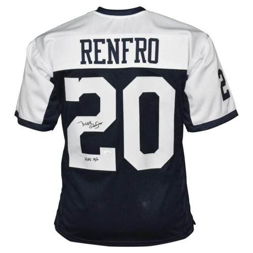 Mel Renfro Signed HOF 96 Inscription Dallas Pro Thanksgiving Football Jersey (JS